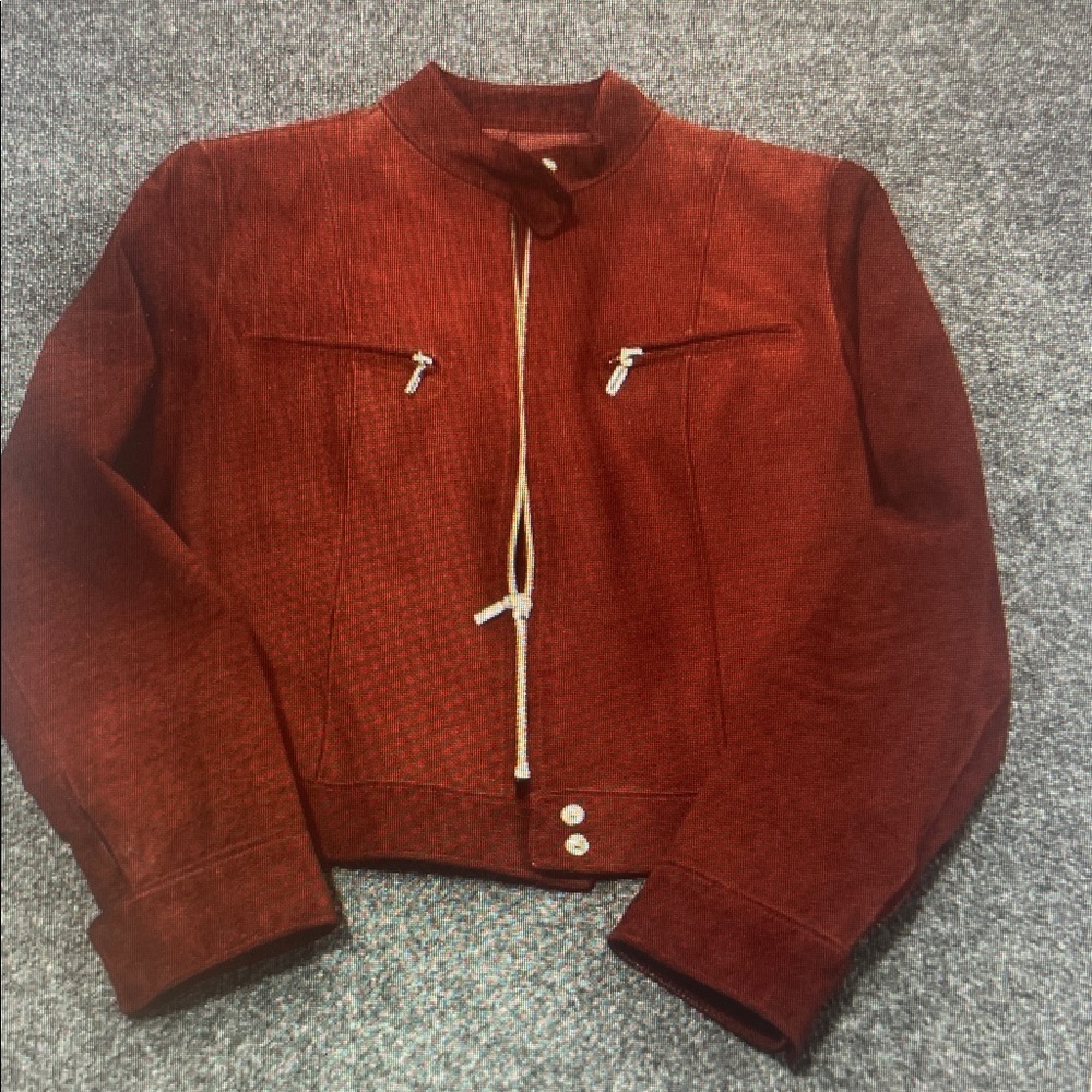 Lafayette 148 New York Red Bomber Jacket